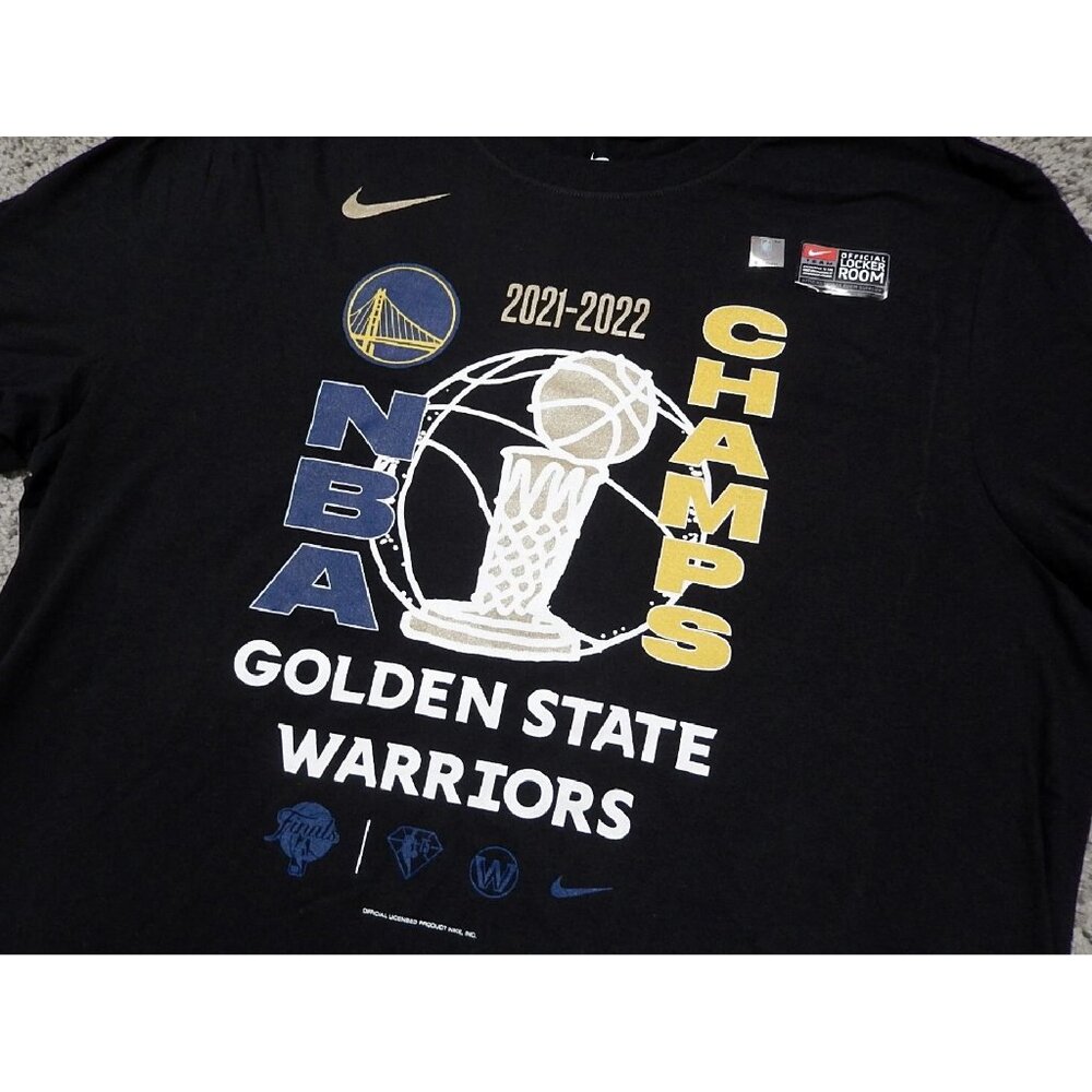 Nike Golden State Warriors 2022 NBA Finals Champs locker room black t-shirt XL